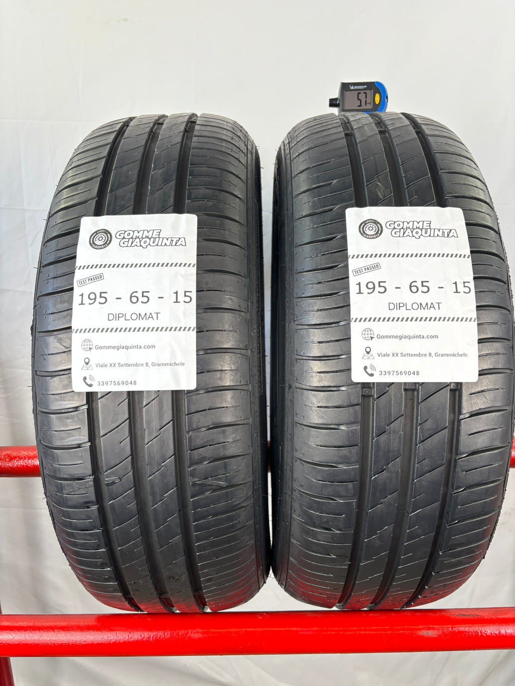Pneumatici usati 195 65 r15 91h Gomme Estive 2 PZ Diplomat Batt 5,7mm Dot 19