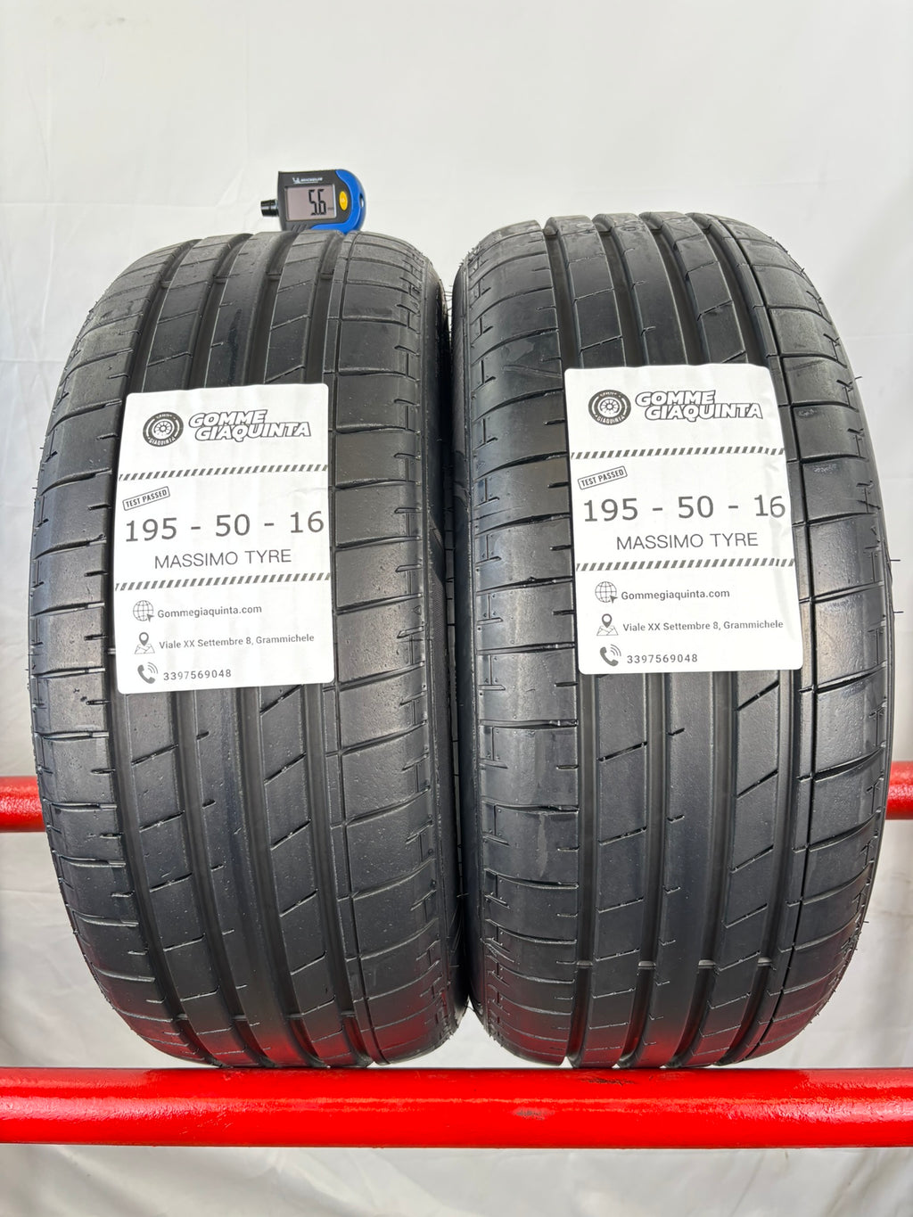 Pneumatici usati 195 50 r16 84v Gomme Estive 2 PZ Massimo-tire Batt 5,6mm Dot 26