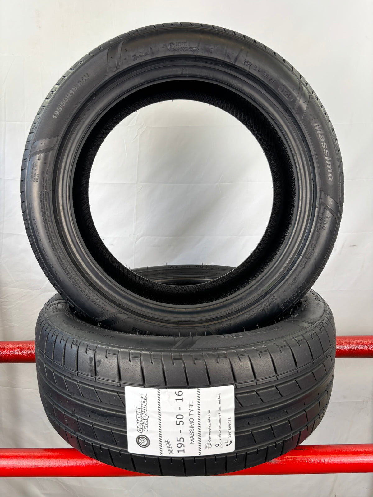 Pneumatici usati 195 50 r16 84v Gomme Estive 2 PZ Massimo-tire Batt 5,6mm Dot 26