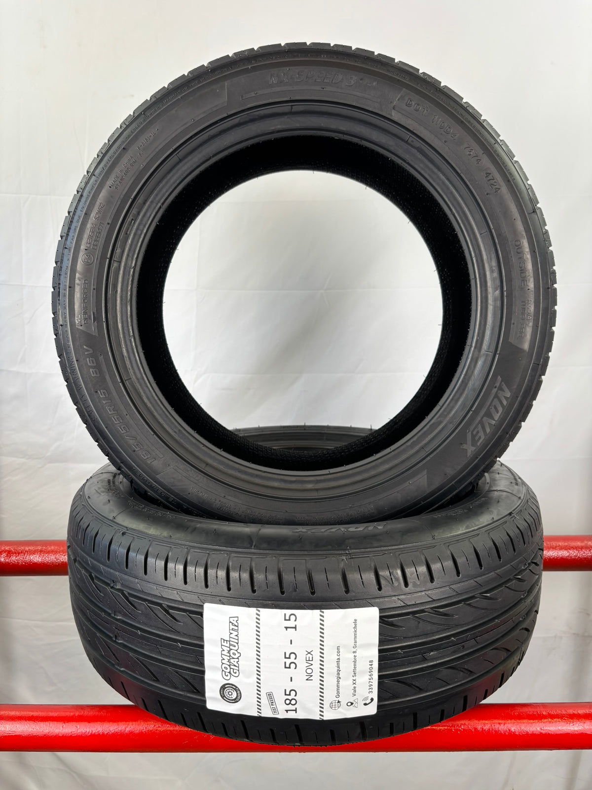 Pneumatici usati 185 55 r15 86v Gomme Estive 2 PZ Novex Batt 6,1mm Dot 24