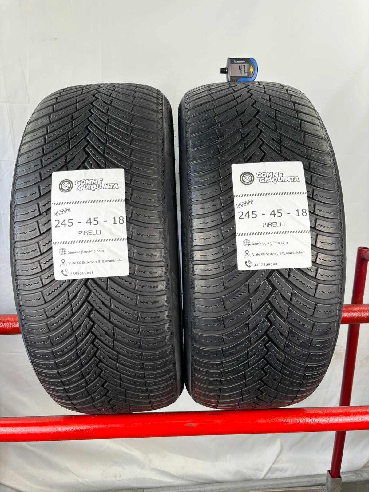 Pneumatici usati 245 45 r18 100y Gomme 4 Stagioni 2 PZ Pirelli Batt 4,7mm Dot 24