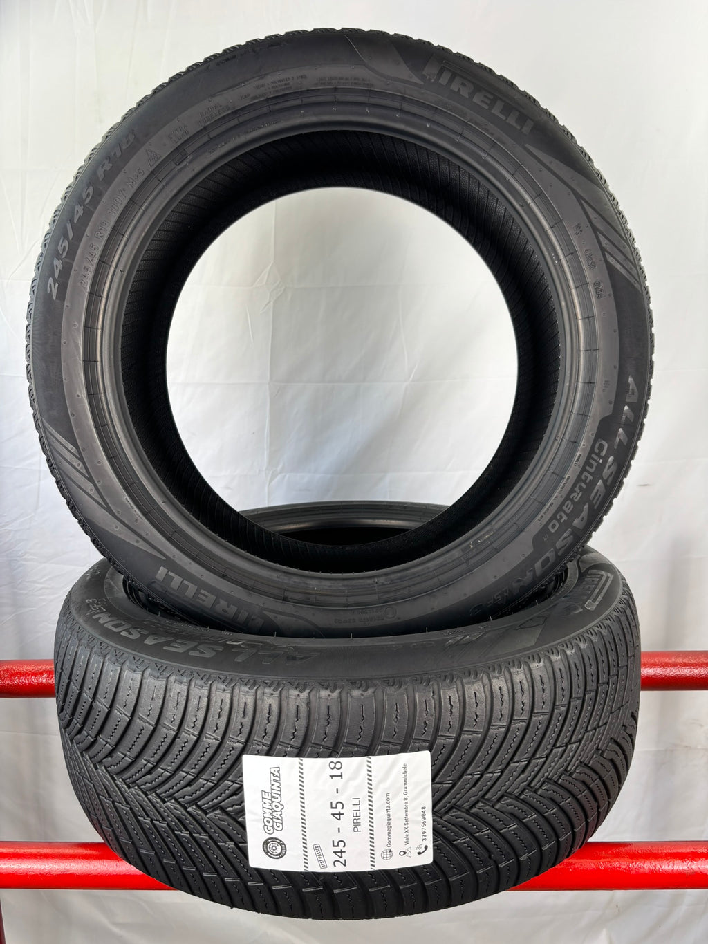 Pneumatici usati 245 45 r18 100y Gomme 4 Stagioni 2 PZ Pirelli Batt 4,7mm Dot 24