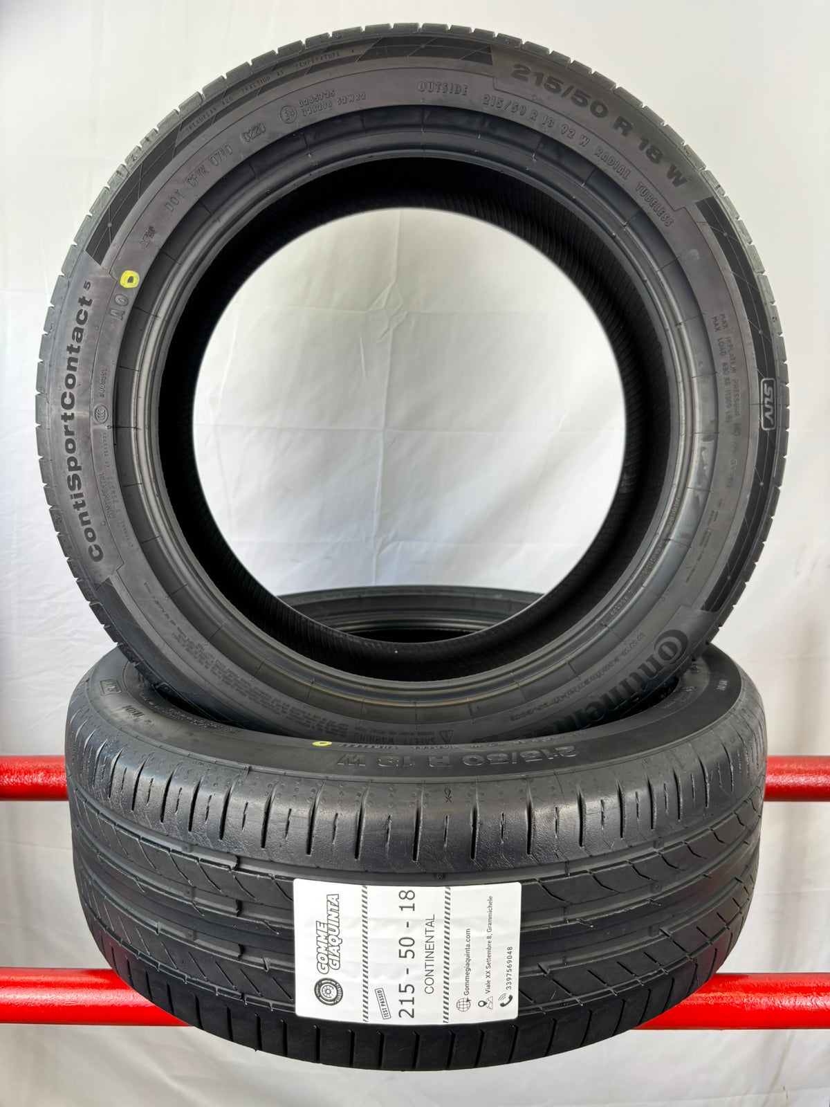 Pneumatici usati 215 50 r18 92w Gomme Estive 2 PZ Continental Batt 5,6mm Dot 20