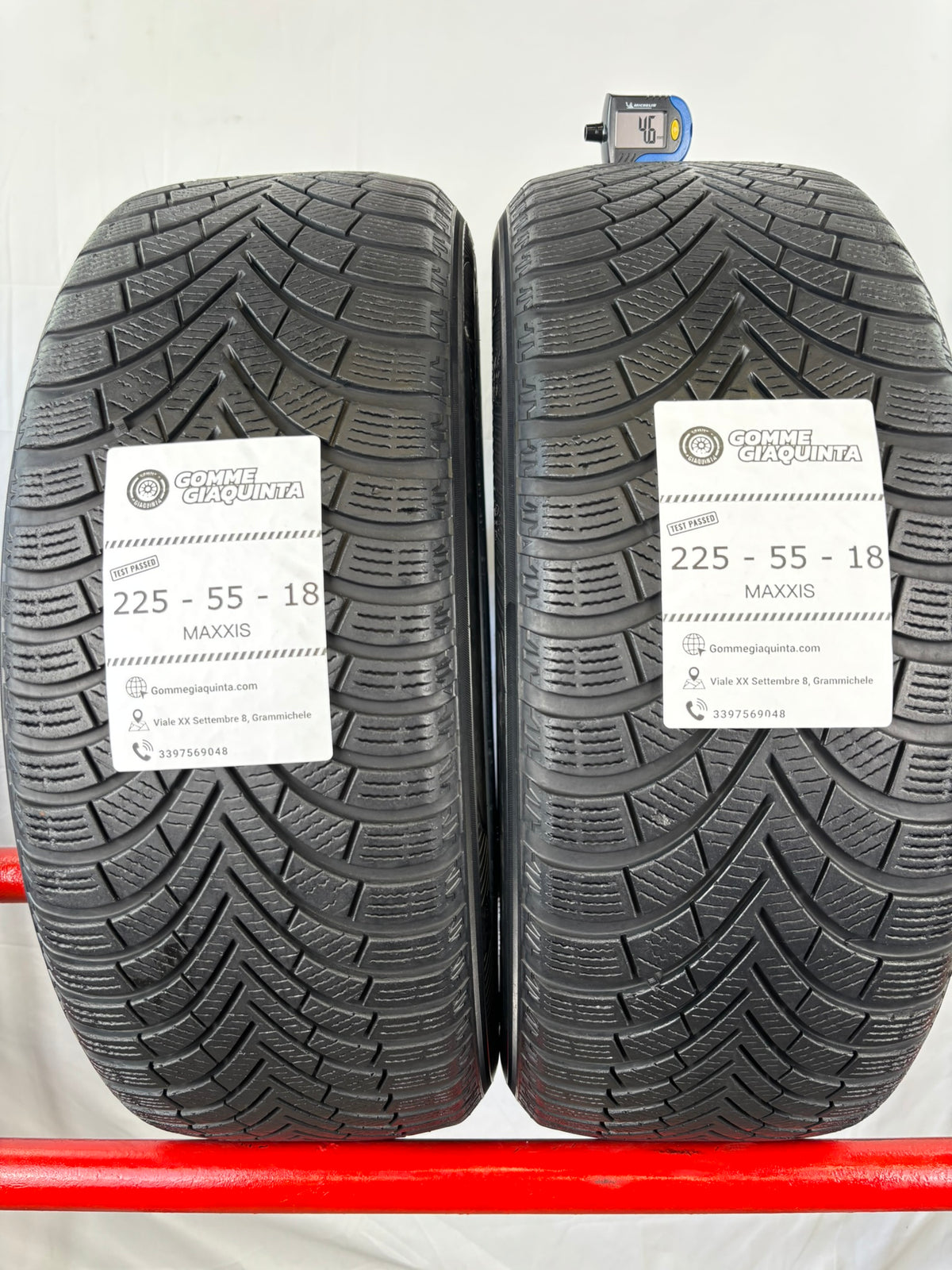 Pneumatici usati 225 55 r18 102v Gomme Invernali 2 PZ Maxxis Batt 4,6mm Dot 23