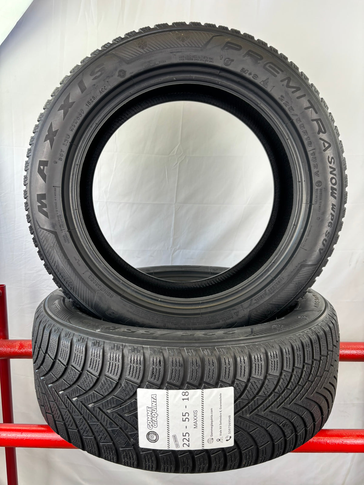 Pneumatici usati 225 55 r18 102v Gomme Invernali 2 PZ Maxxis Batt 4,6mm Dot 23
