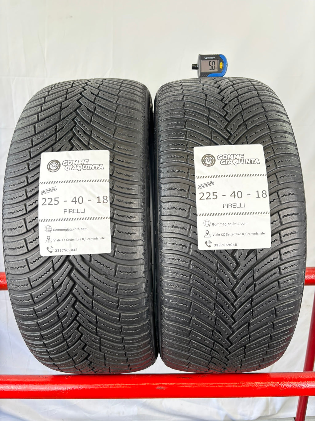 Pneumatici usati 225 40 r18 92y Gomme 4 Stagioni 2 PZ Pirelli Batt 5,4mm Dot 25