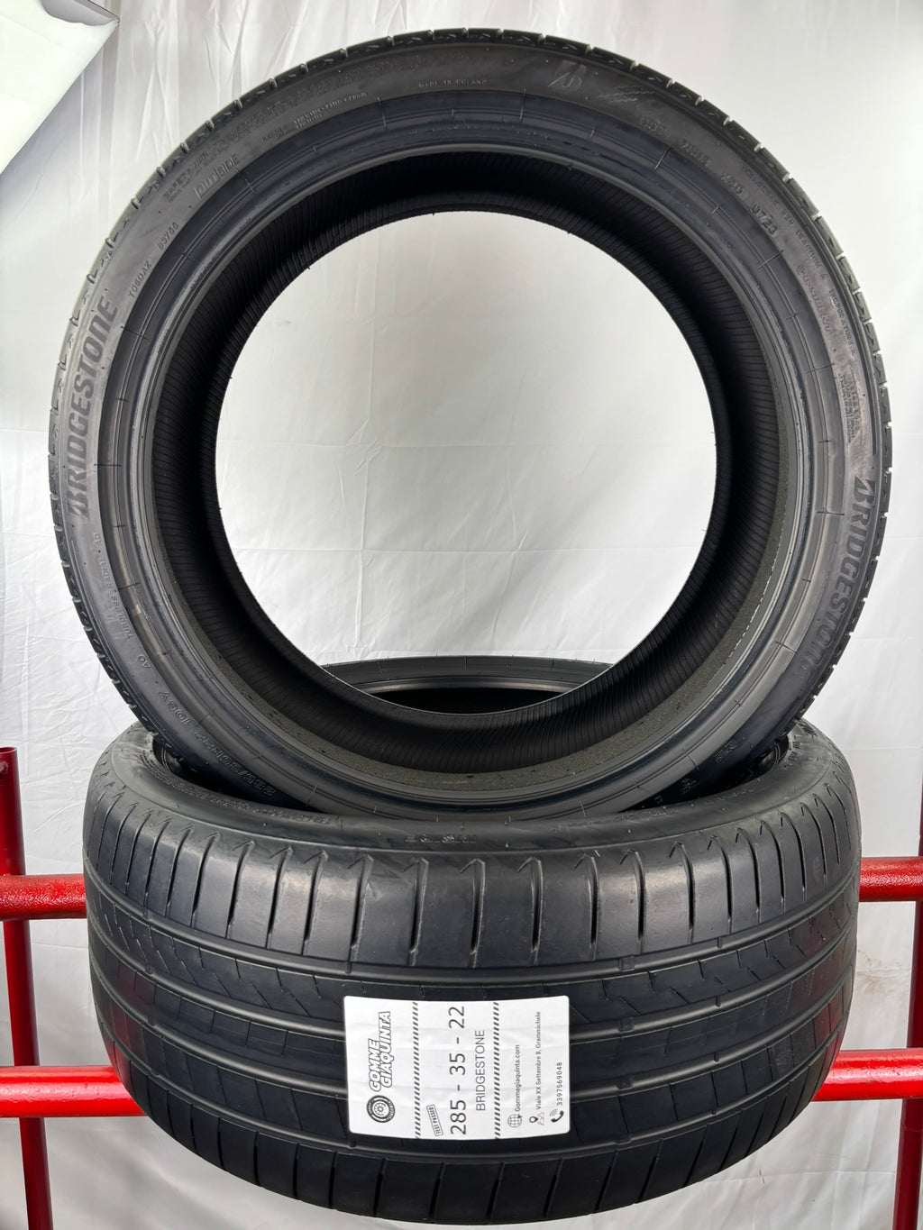 Pneumatici usati 285 35 r22 106y Gomme Estive 2 PZ Bridgestone Battis 5mm Dot 23 AO