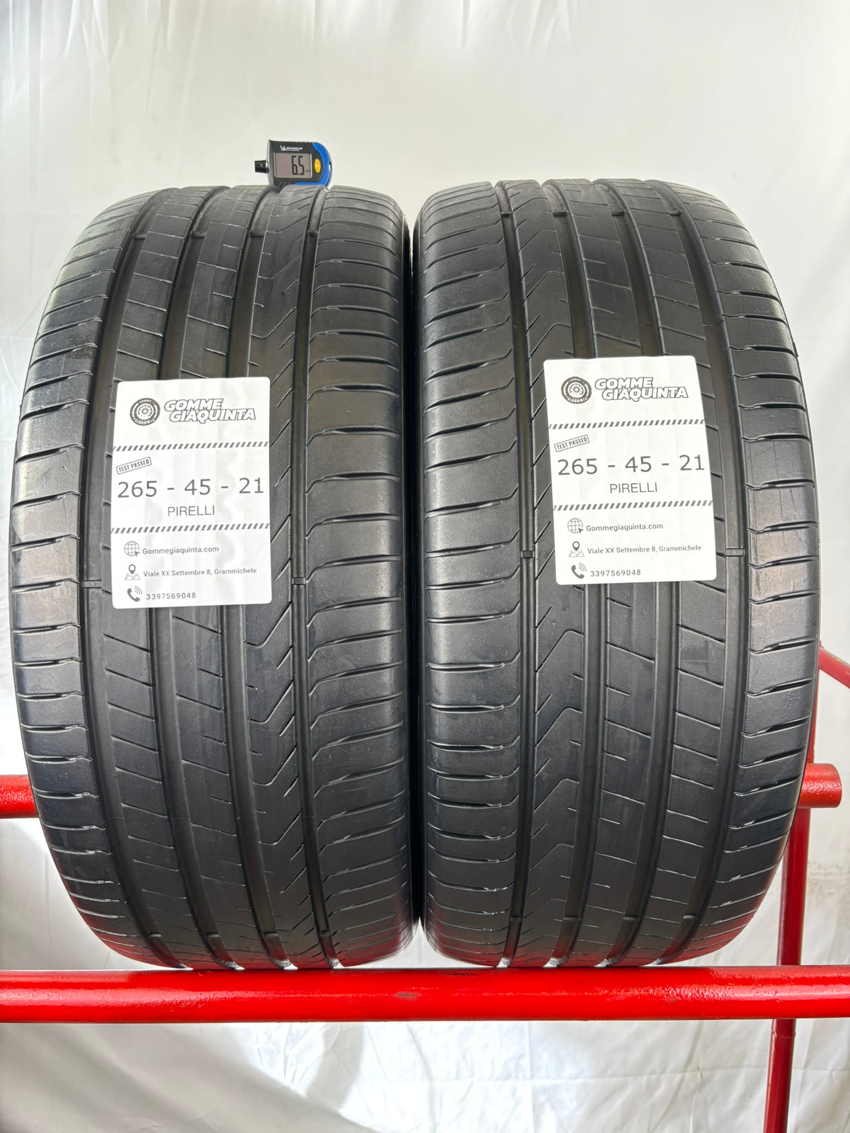 Pneumatici usati 265 45 r21 108h Xl Gomme Estive 2 PZ Pirelli Batt 6,5mm Dot 23 VO