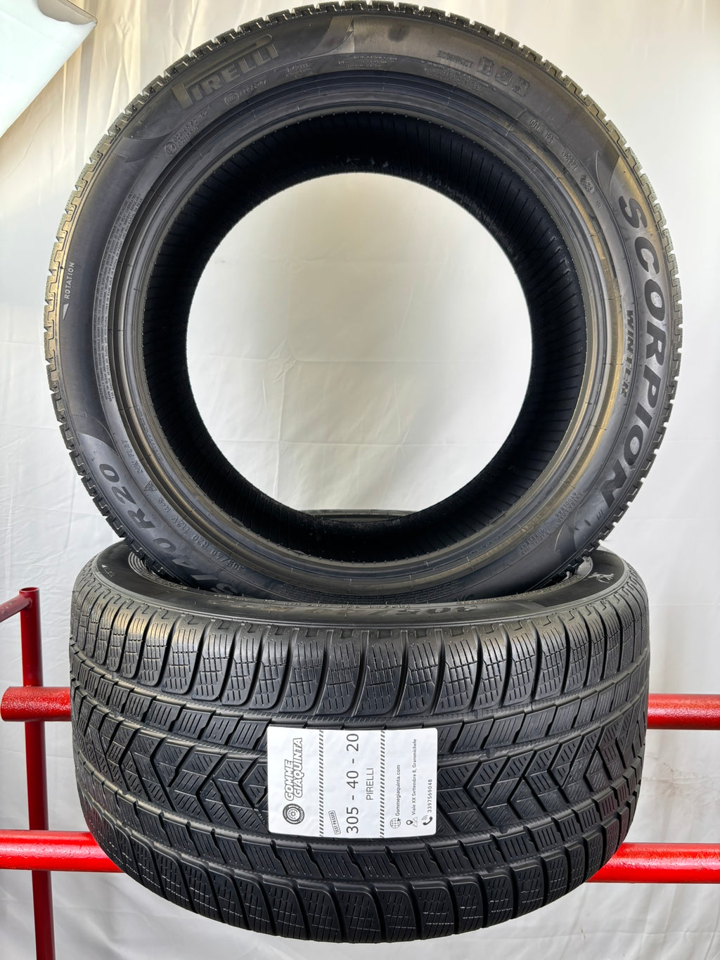 Pneumatici usati 305 40 r20 112v Gomme Invernali 2 PZ Pirelli Batt 4,8mm Dot 24