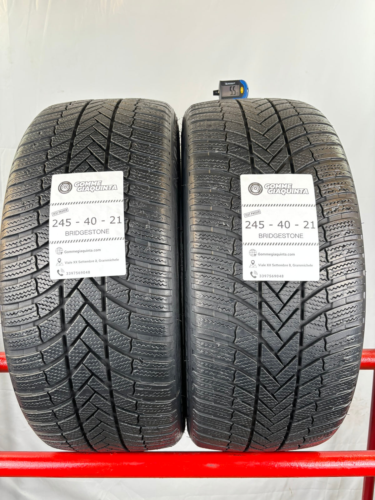 Pneumatici usati 245 40 r21 100v Gomme Invernali 2 PZ Bridgestone Batt 5,5mm Dot23