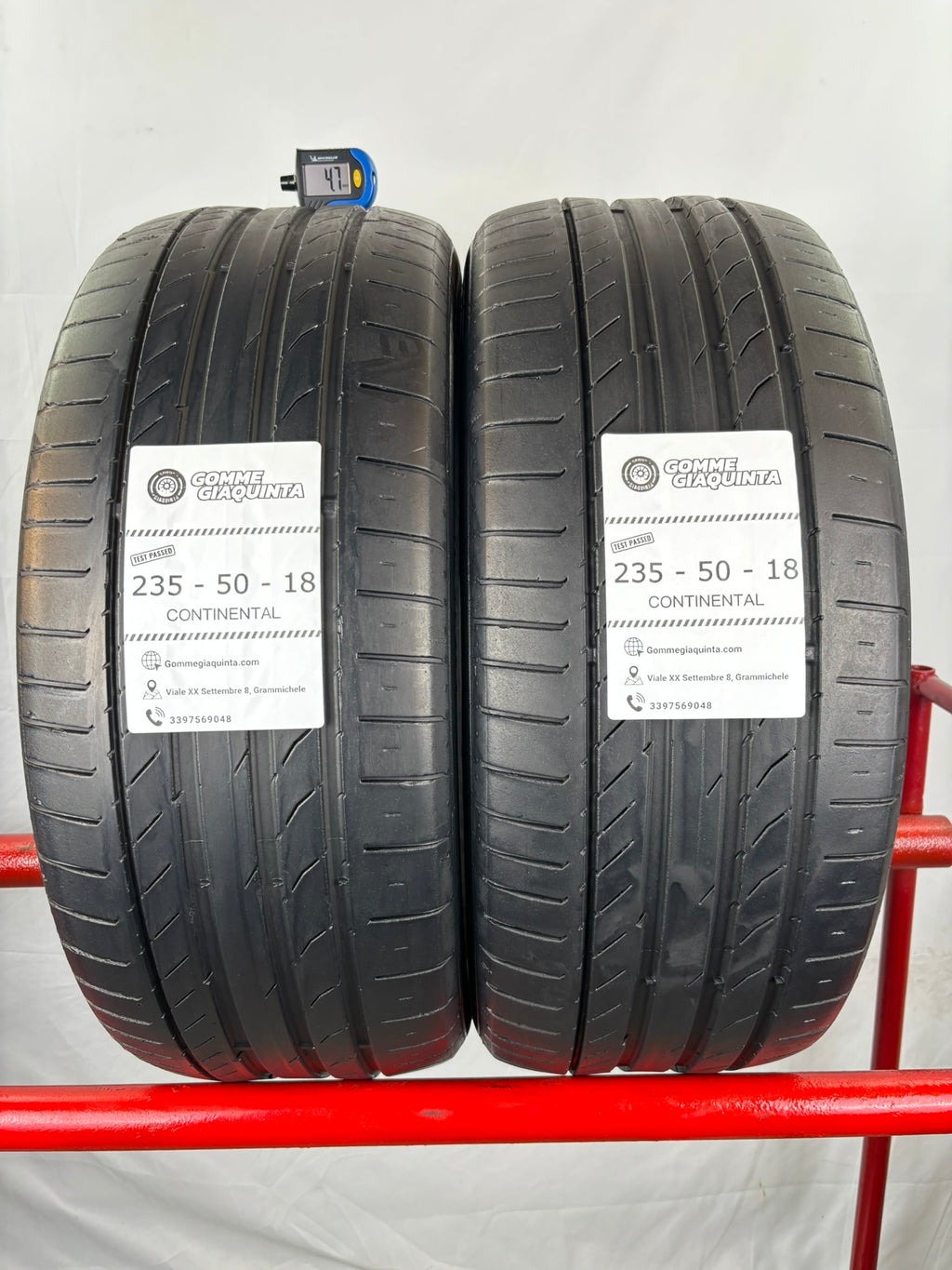Pneumatici usati 235 50 r18 97v Gomme Estive 2 PZ Continental Batt 4,7mm Dot 22