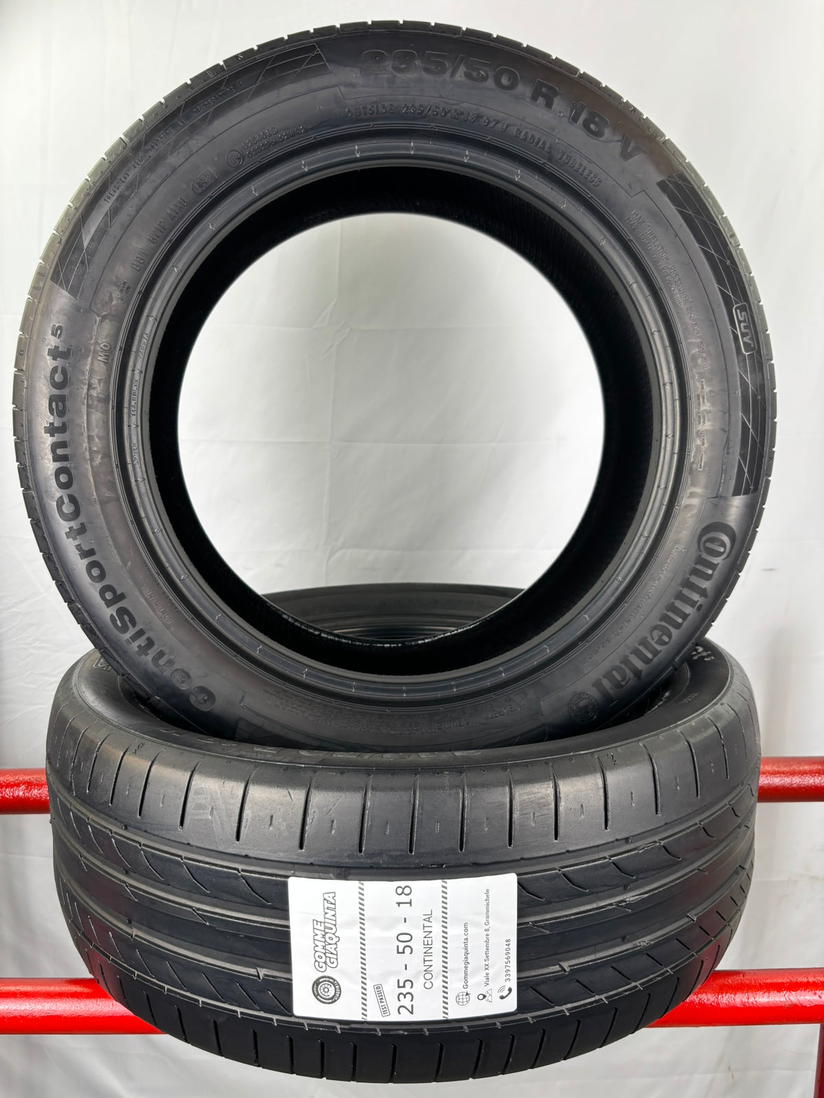 Pneumatici usati 235 50 r18 97v Gomme Estive 2 PZ Continental Batt 4,7mm Dot 22