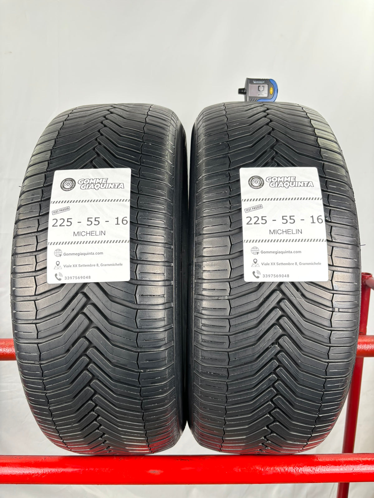 Pneumatici usati 225 55 r16 99w Gomme 4 Stagioni 2 PZ Michelin Batt 5,2mm Dot 17