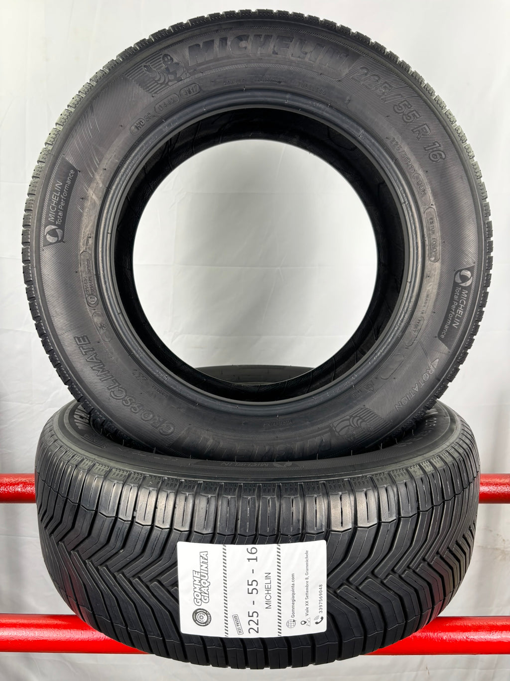 Pneumatici usati 225 55 r16 99w Gomme 4 Stagioni 2 PZ Michelin Batt 5,2mm Dot 17