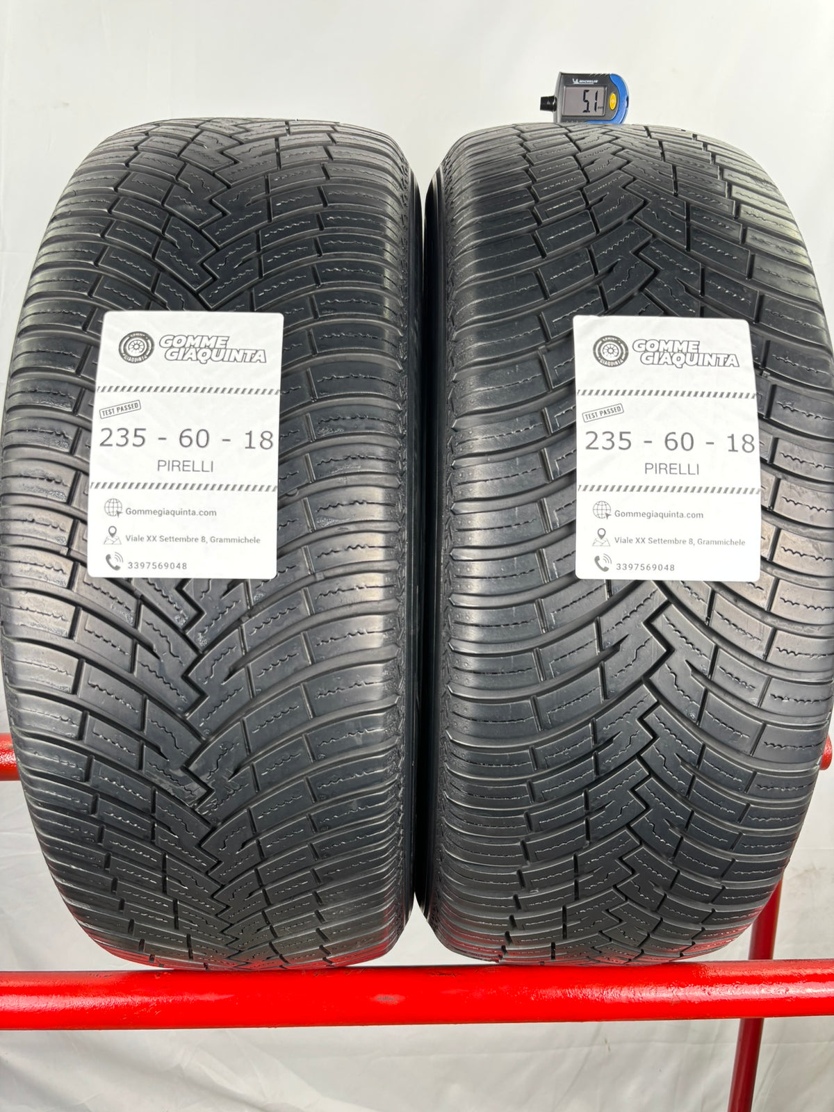 Pneumatici usati 235 60 r18 107w Gomme 4 Stagioni 2 PZ Pirelli Batt 5,1mm Dot 23