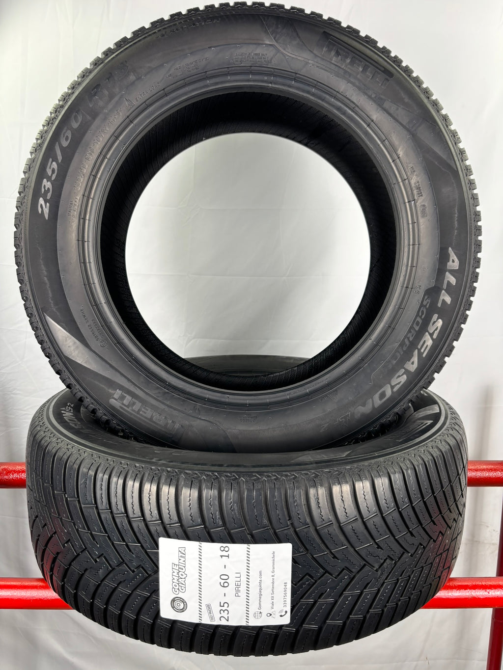Pneumatici usati 235 60 r18 107w Gomme 4 Stagioni 2 PZ Pirelli Batt 5,1mm Dot 23
