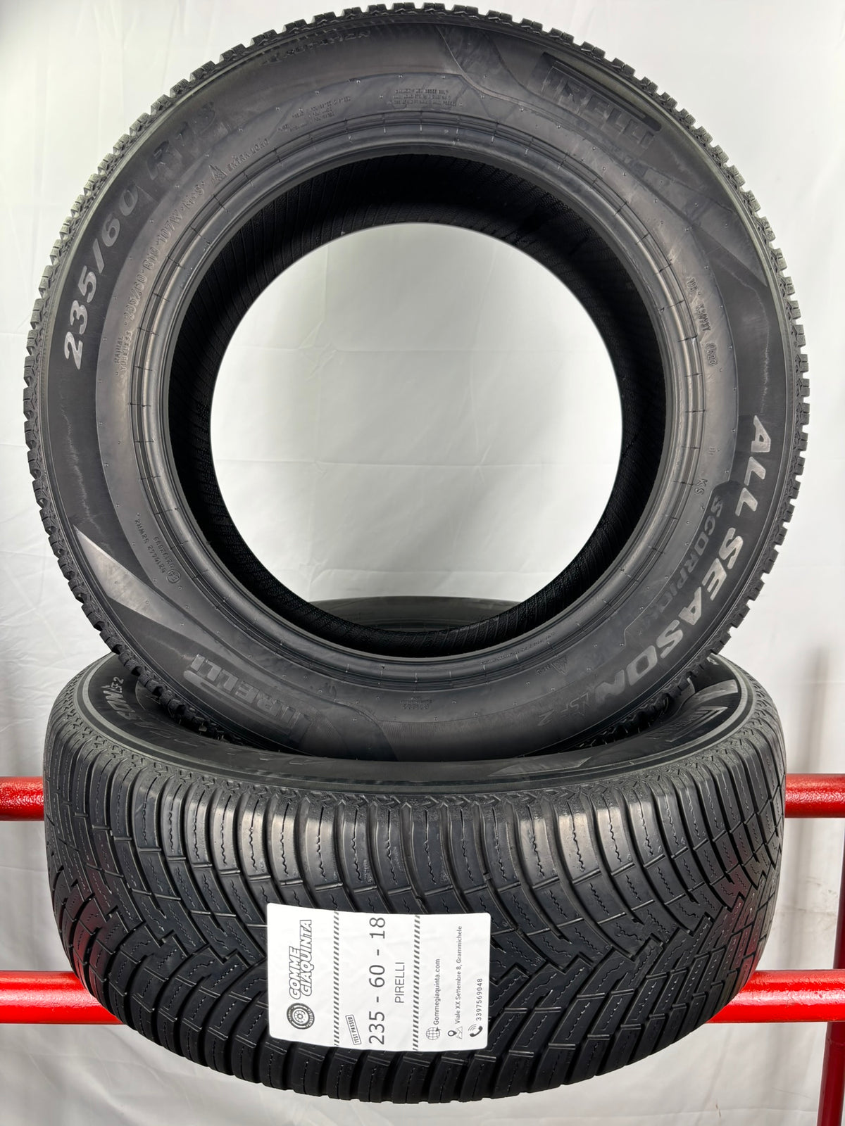 Pneumatici usati 235 60 r18 107w Gomme 4 Stagioni 2 PZ Pirelli Batt 5,1mm Dot 23