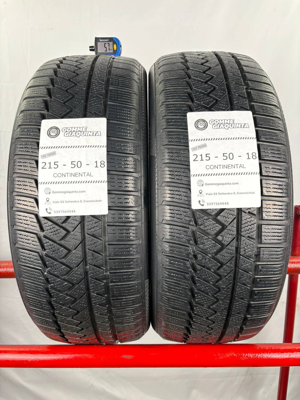 Pneumatici usati 215 50 r18 92v Gomme Invernali 2 PZ Continental Batt5,7mm Dot20