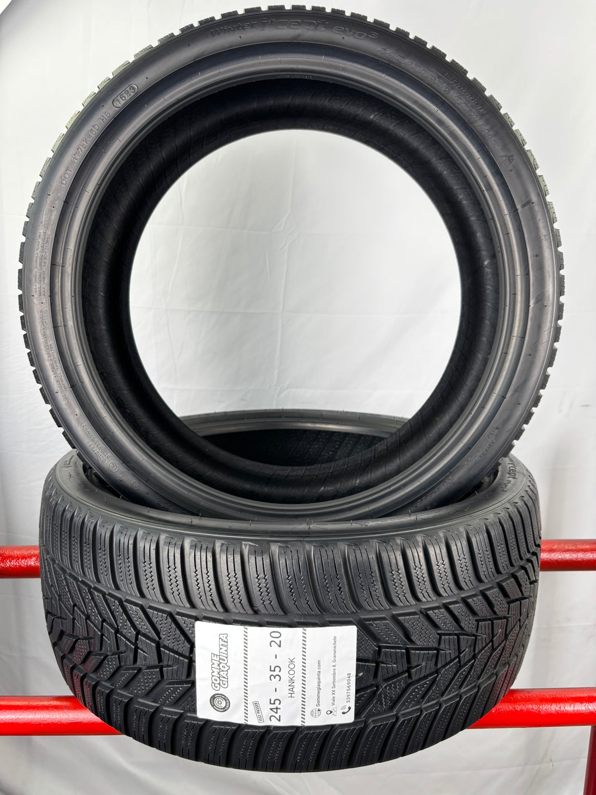 Pneumatici usati 245 35 r20 95w Gomme Invernali 2 PZ Hankook Batt 6,4mm Dot 23