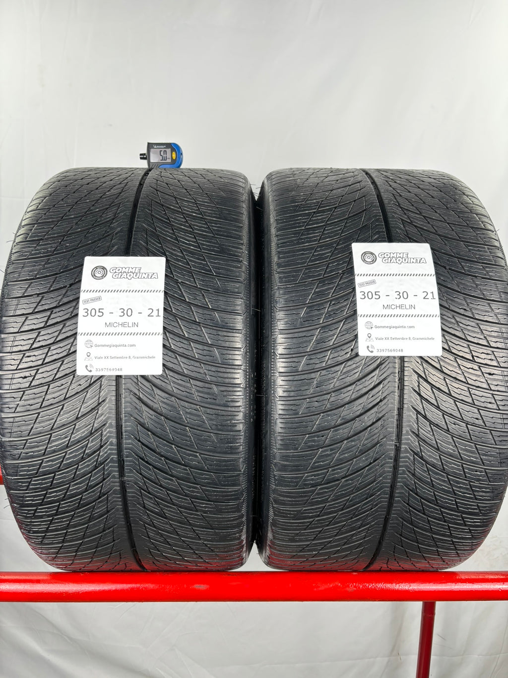 Pneumatici usati 305 30 r21 104v Gomme Invernali 2 PZ Michelin Batt 5mm Dot 22