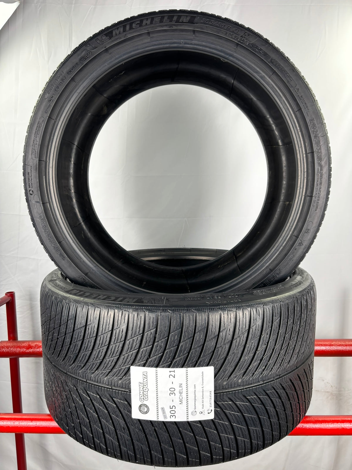 Pneumatici usati 305 30 r21 104v Gomme Invernali 2 PZ Michelin Batt 5mm Dot 22