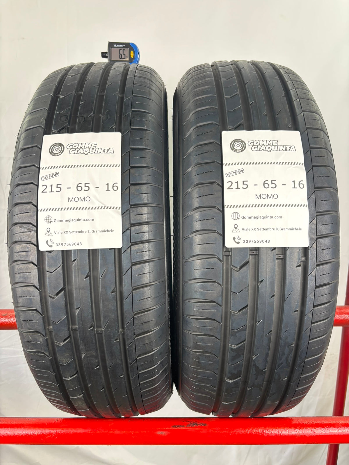 Pneumatici usati 215 65 r16 102v Gomme Estive 2 PZ Momo Batt 6,5mm Dot 25