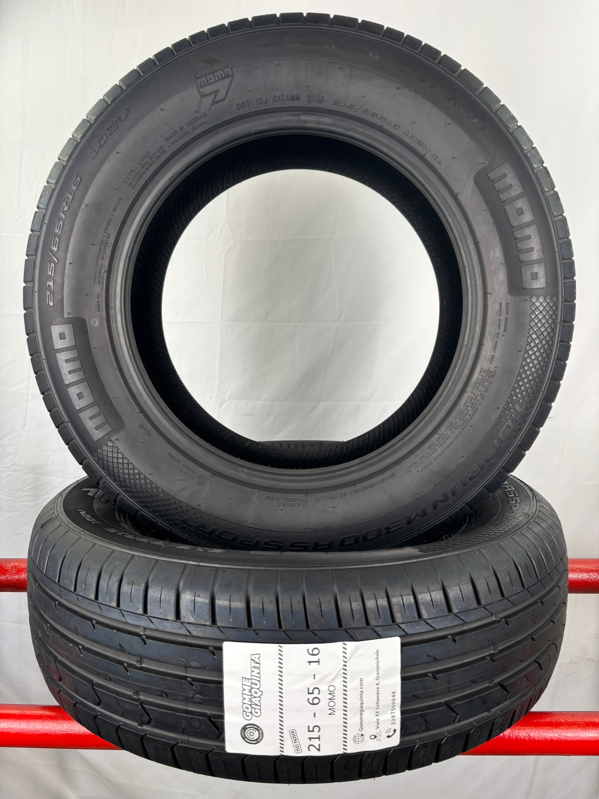 Pneumatici usati 215 65 r16 102v Gomme Estive 2 PZ Momo Batt 6,5mm Dot 25