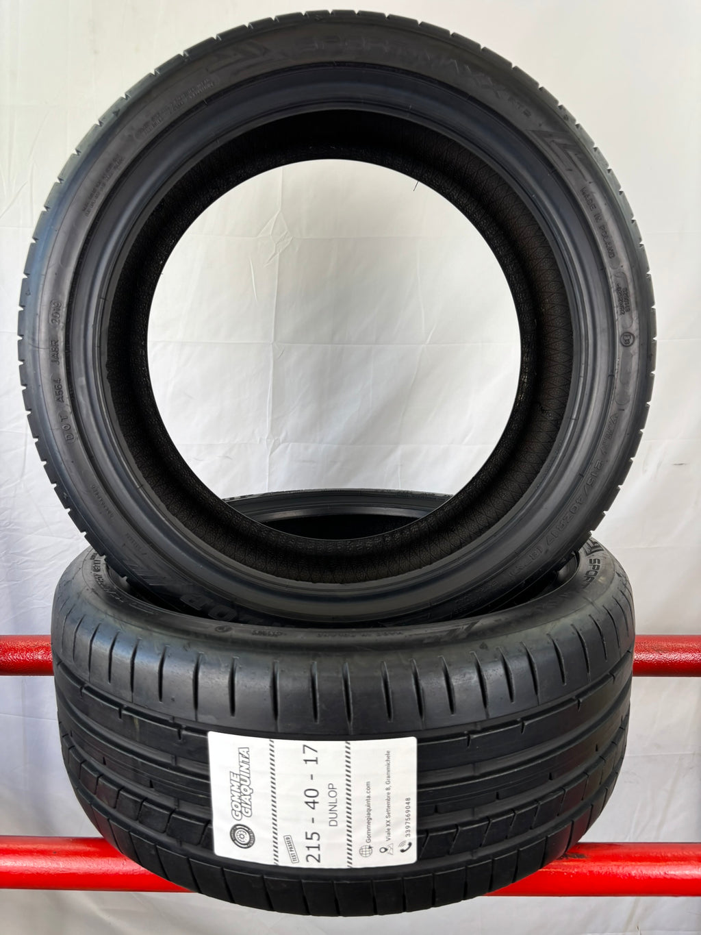 Pneumatici usati 215 40 r17 87y Gomme Estive 2 PZ Dunlop Batt 6,5mm Dot 19