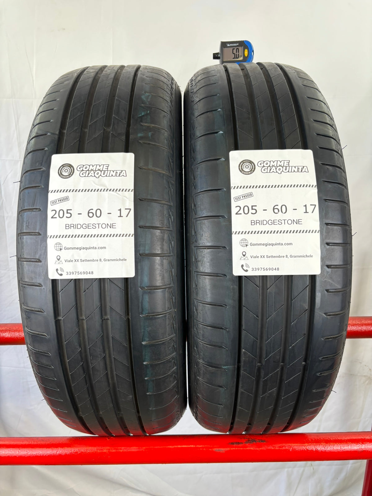 Pneumatici usati 205 60 r17 97w Gomme Estive 2 PZ Bridgestone Batt 5,0mm Dot 23