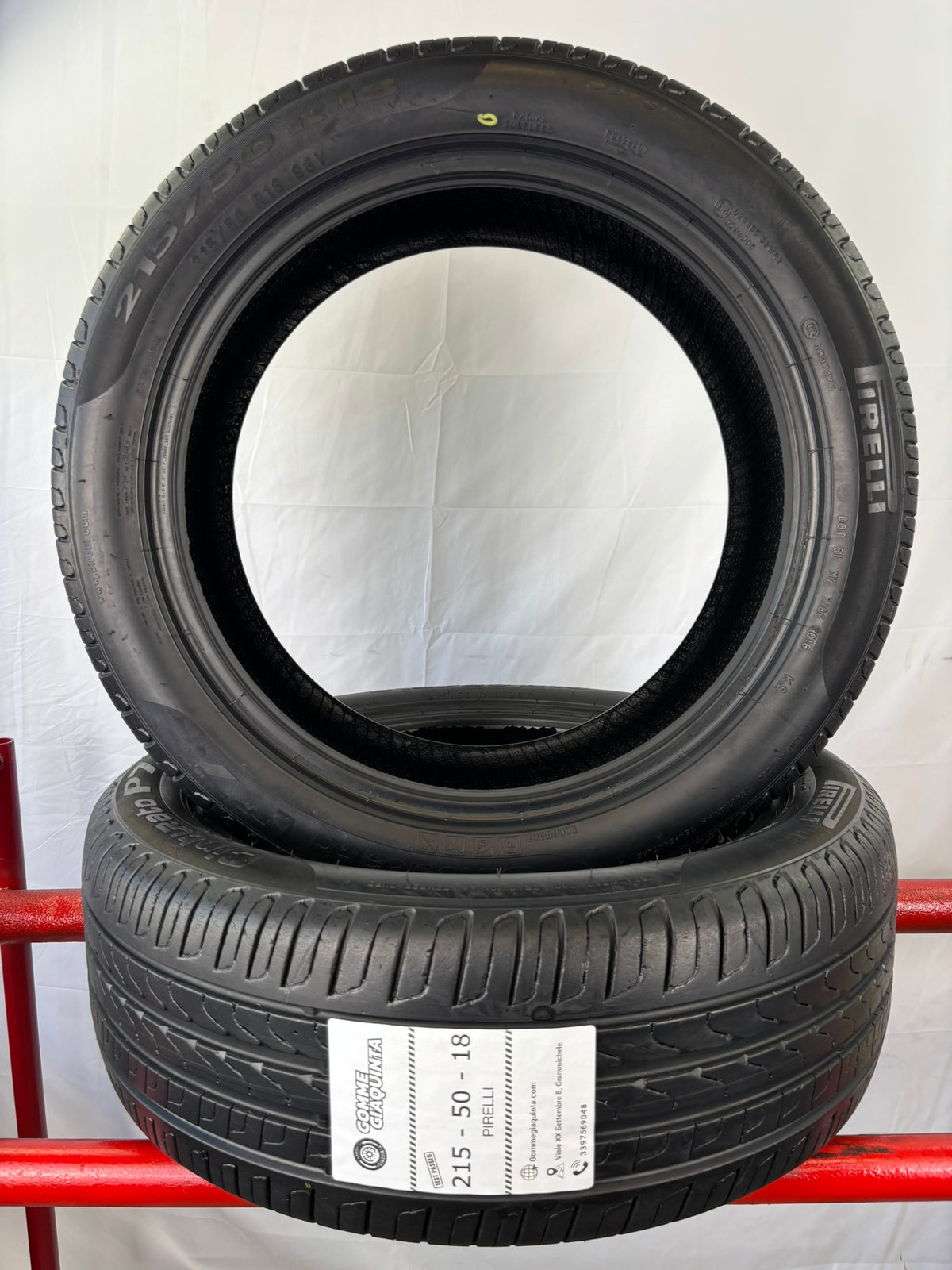 Pneumatici usati 215 50 r18 96y Gomme Estive 2 PZ Pirelli Batt 5,1mm Dot 18