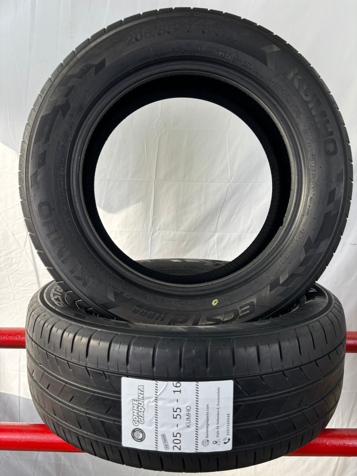 Pneumatici usati 205 55 r16 91v Gomme Estive 2 PZ Kumho Batt 4,7mm Dot 24