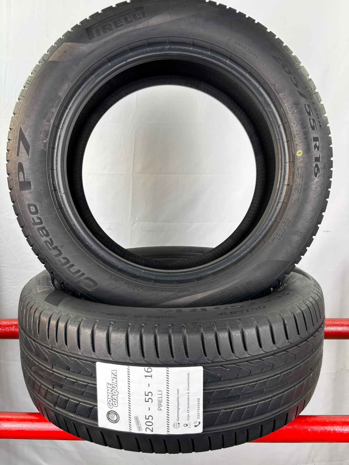 Pneumatici usati 205 55 r16 91v Gomme Estive 2 PZ Pirelli Batt 5,0mm Dot 21