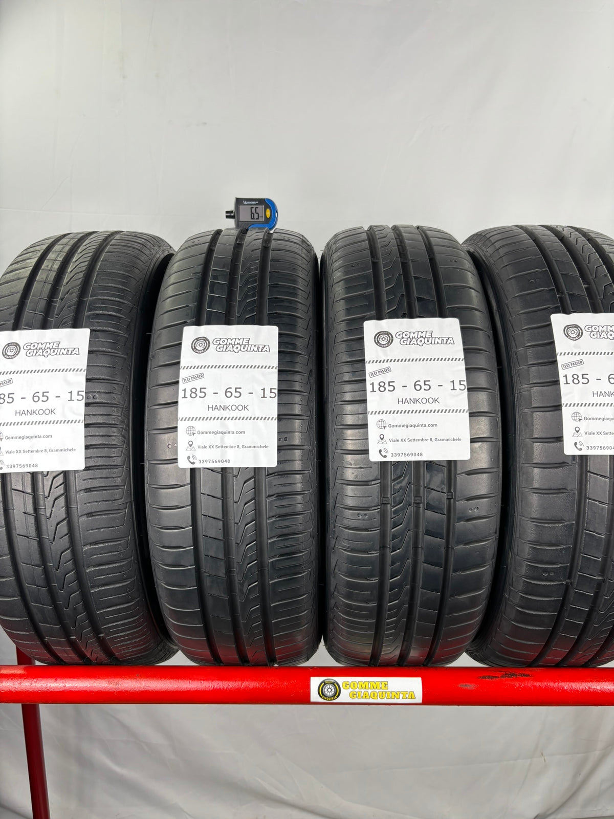 Pneumatici usati 185 65 r15 88t Gomme Estive 4 PZ Hankook Batt 6,5mm Dot 25