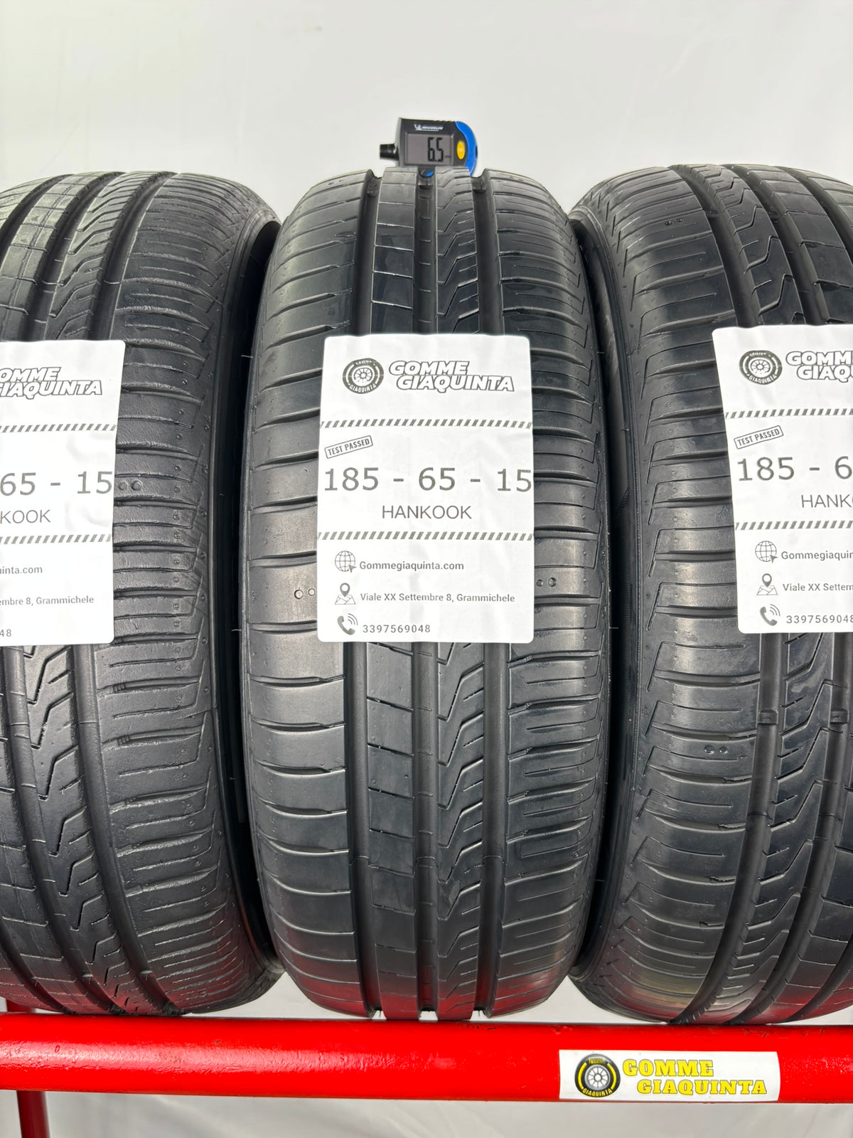 Pneumatici usati 185 65 r15 88t Gomme Estive 4 PZ Hankook Batt 6,5mm Dot 25