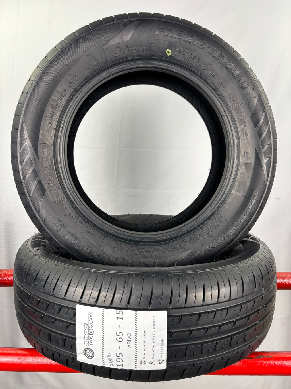 Pneumatici usati 195 65 r15 91v Gomme Estive 2 PZ Arivo Batt 6,0mm Dot 23