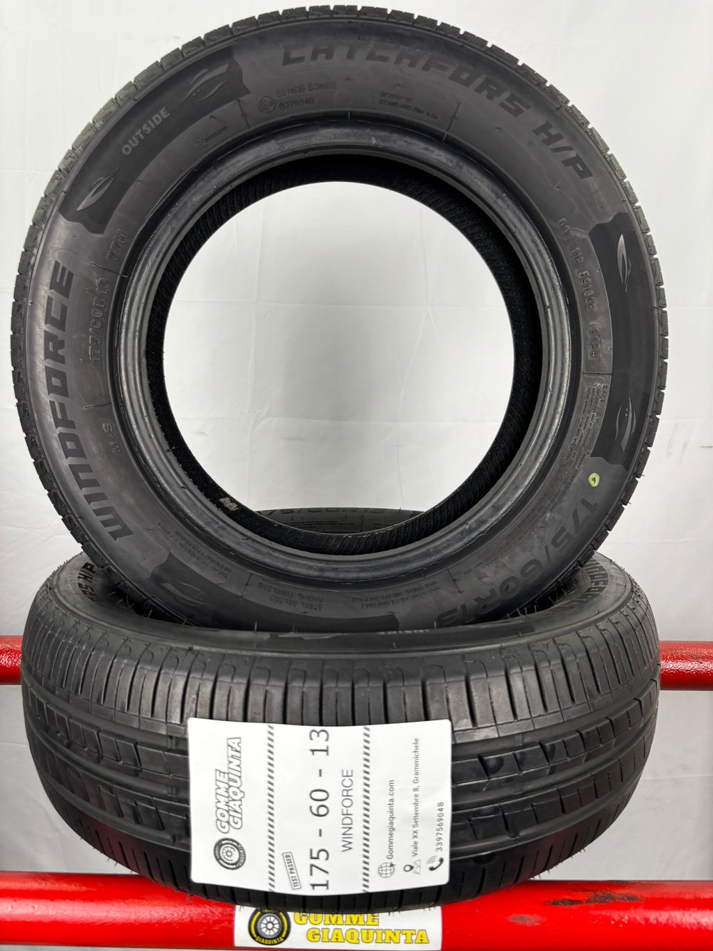 Pneumatici usati 175 60 r13 77h Gomme Estive 2 PZ Windforce Batt 5,6mm Dot 24