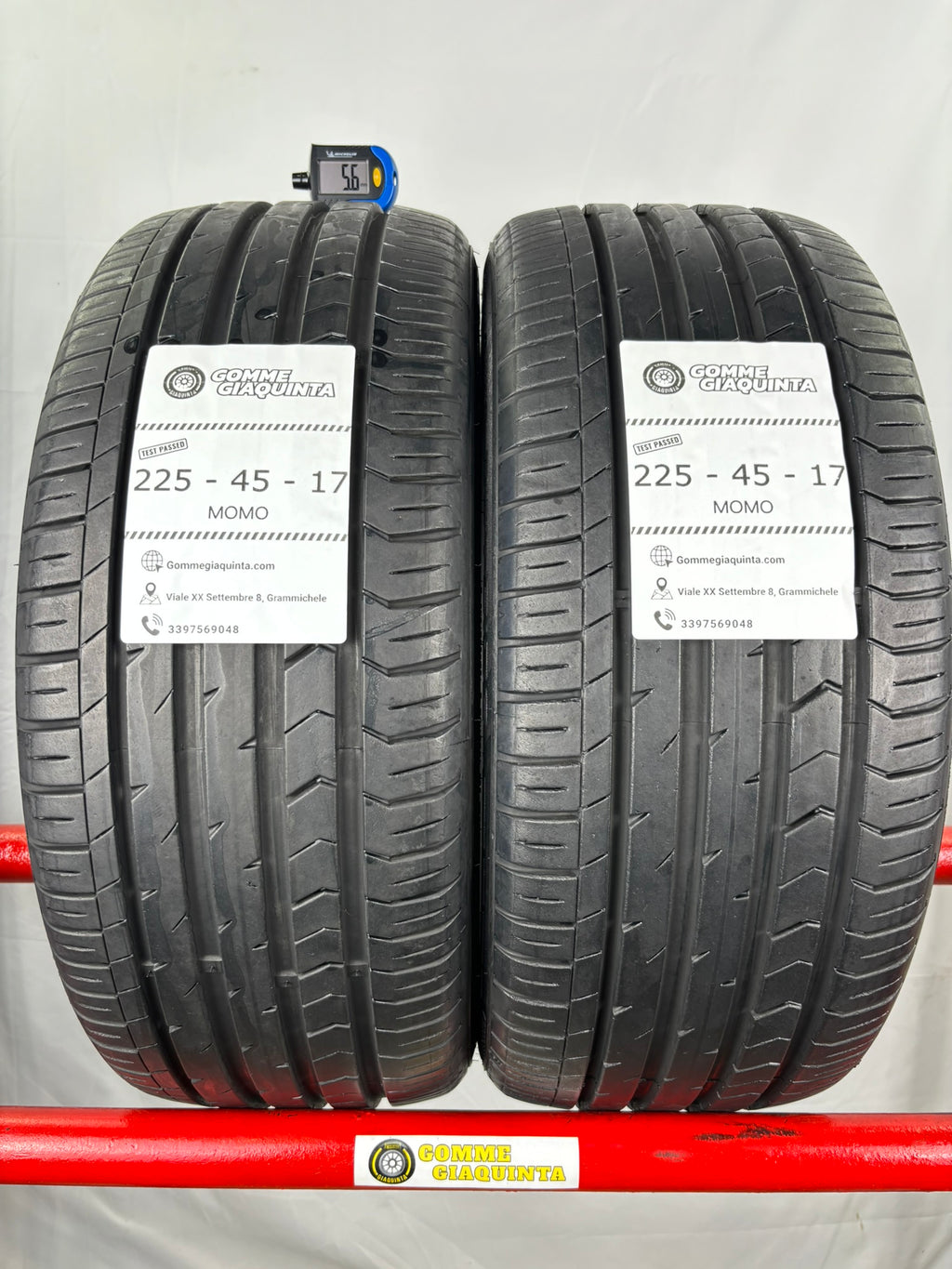 Pneumatici usati 225 45 r17 94y Gomme Estive 2 PZ Momo Batt 5,6mm Dot 24