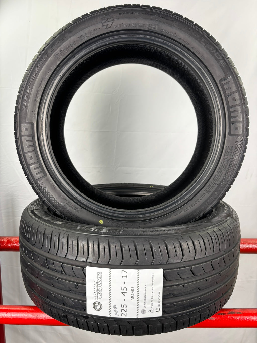 Pneumatici usati 225 45 r17 94y Gomme Estive 2 PZ Momo Batt 5,6mm Dot 24
