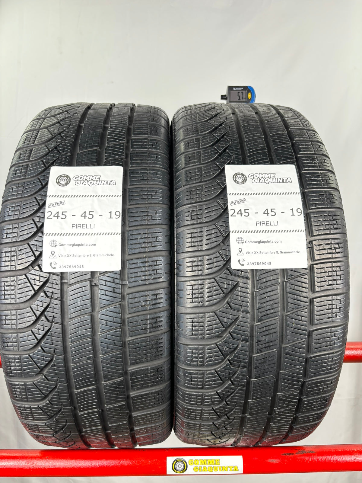 Pneumatici usati 245 45 r19 102v Gomme Invernali 2 PZ Pirelli Batt 5,7mm Dot 24
