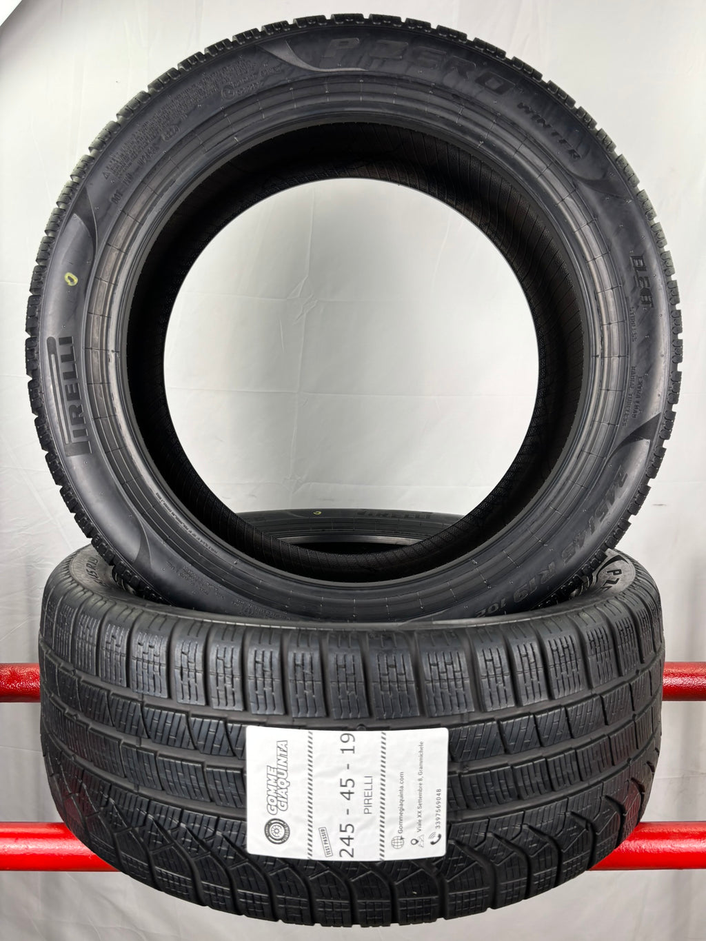 Pneumatici usati 245 45 r19 102v Gomme Invernali 2 PZ Pirelli Batt 5,7mm Dot 24