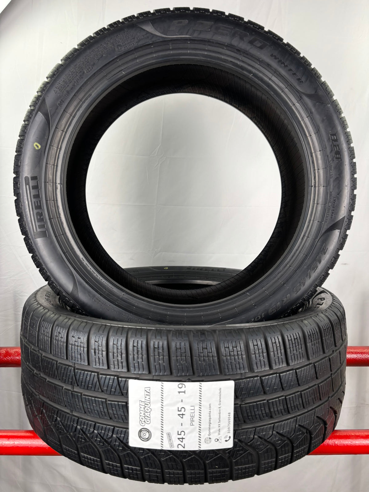 Pneumatici usati 245 45 r19 102v Gomme Invernali 2 PZ Pirelli Batt 5,7mm Dot 24