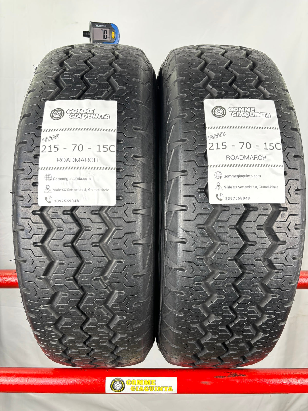 Pneumatici usati 215 70 r15 105r Gomme Estive 2 PZ Roadmarch Batt 7,0mm Dot 24