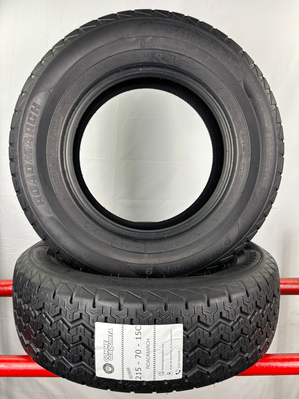 Pneumatici usati 215 70 r15 105r Gomme Estive 2 PZ Roadmarch Batt 7,0mm Dot 24