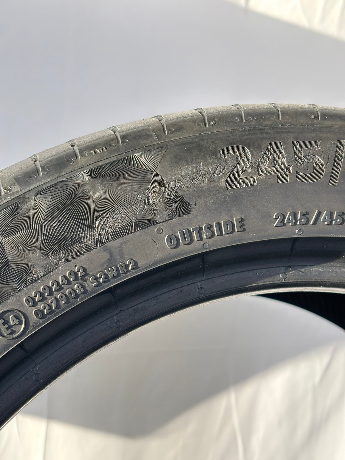 Pneumatici usati 245 45 r17 99Y Gomme Estivo 2 PZ Continental Batt 5.2mm Dot 18