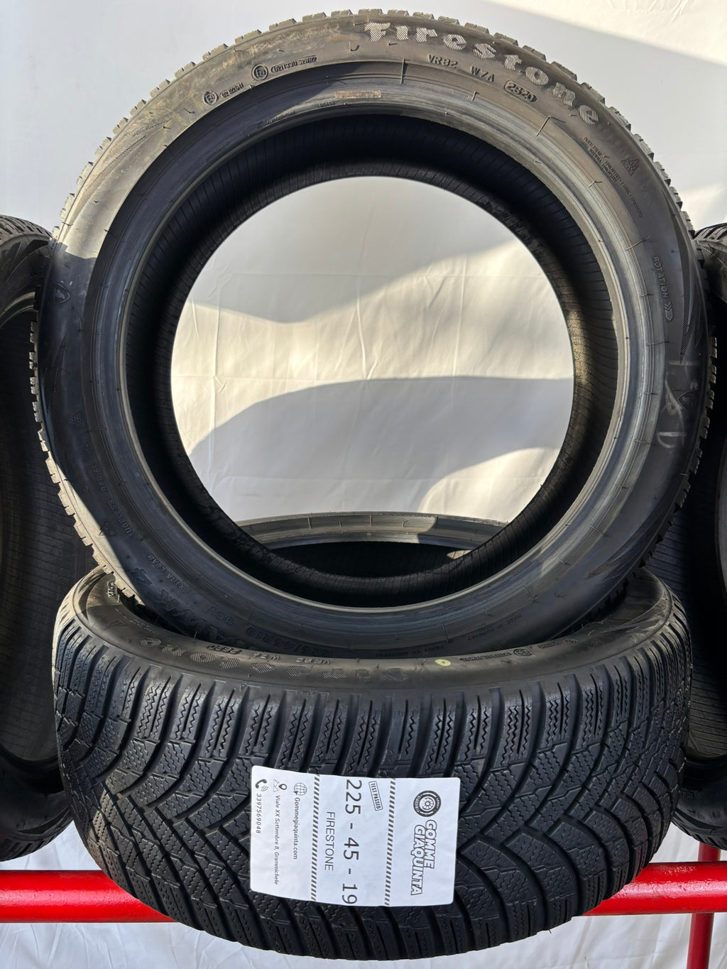 Pneumatici usati 225 45 r19 96V Gomme Invernale 4 PZ Firestone Batt 6.5mm Dot 20