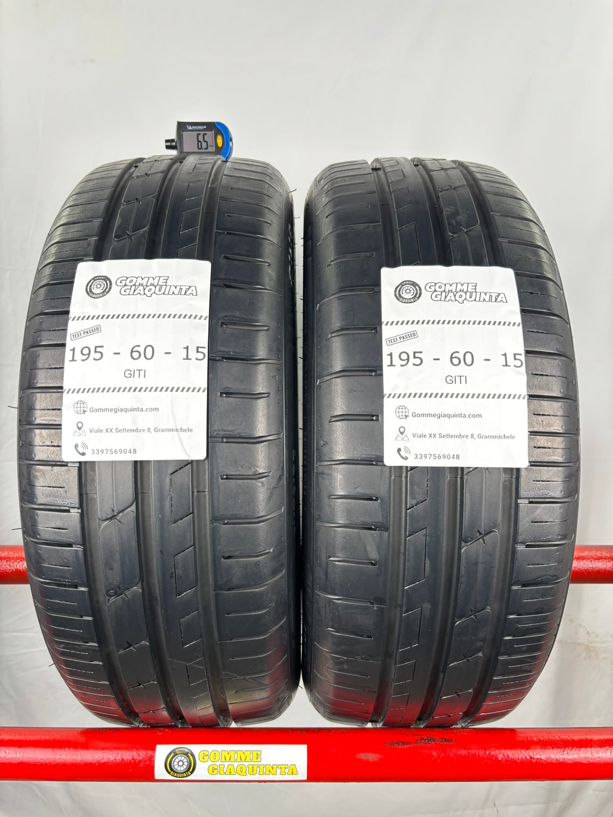 Pneumatici usati 195 60 r15 88H Gomme Estivo 2 PZ Giti Batt 6.5mm Dot 23