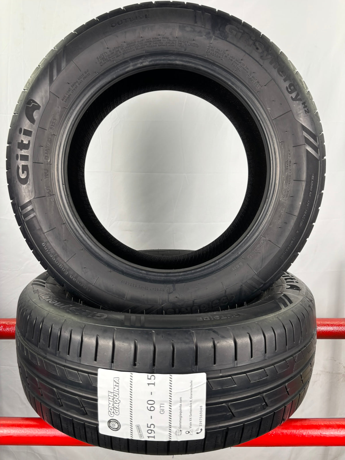 Pneumatici usati 195 60 r15 88H Gomme Estivo 2 PZ Giti Batt 6.5mm Dot 23