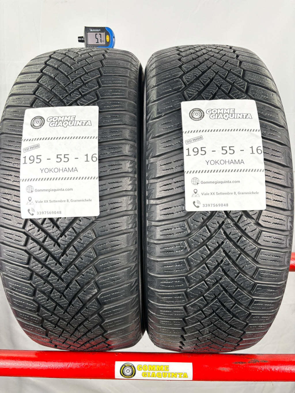 Pneumatici usati 195 55 r16 87H Gomme Invernale 2 PZ Yokohama Batt 5.7mm Dot 21