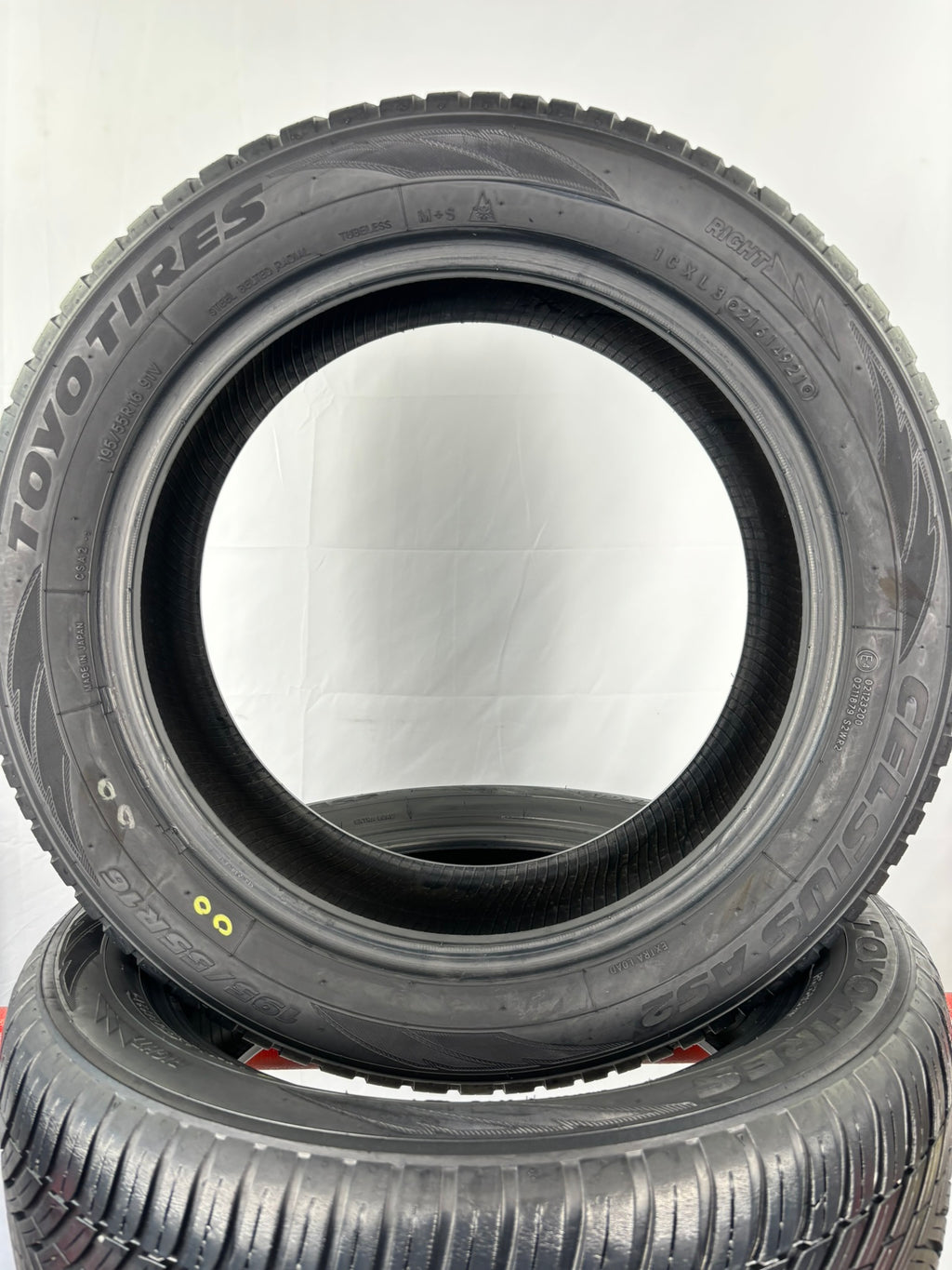 Pneumatici usati 195 55 r16 91v Gomme Estive 2 PZ Toyo-tires Batt 5,7mm Dot 21