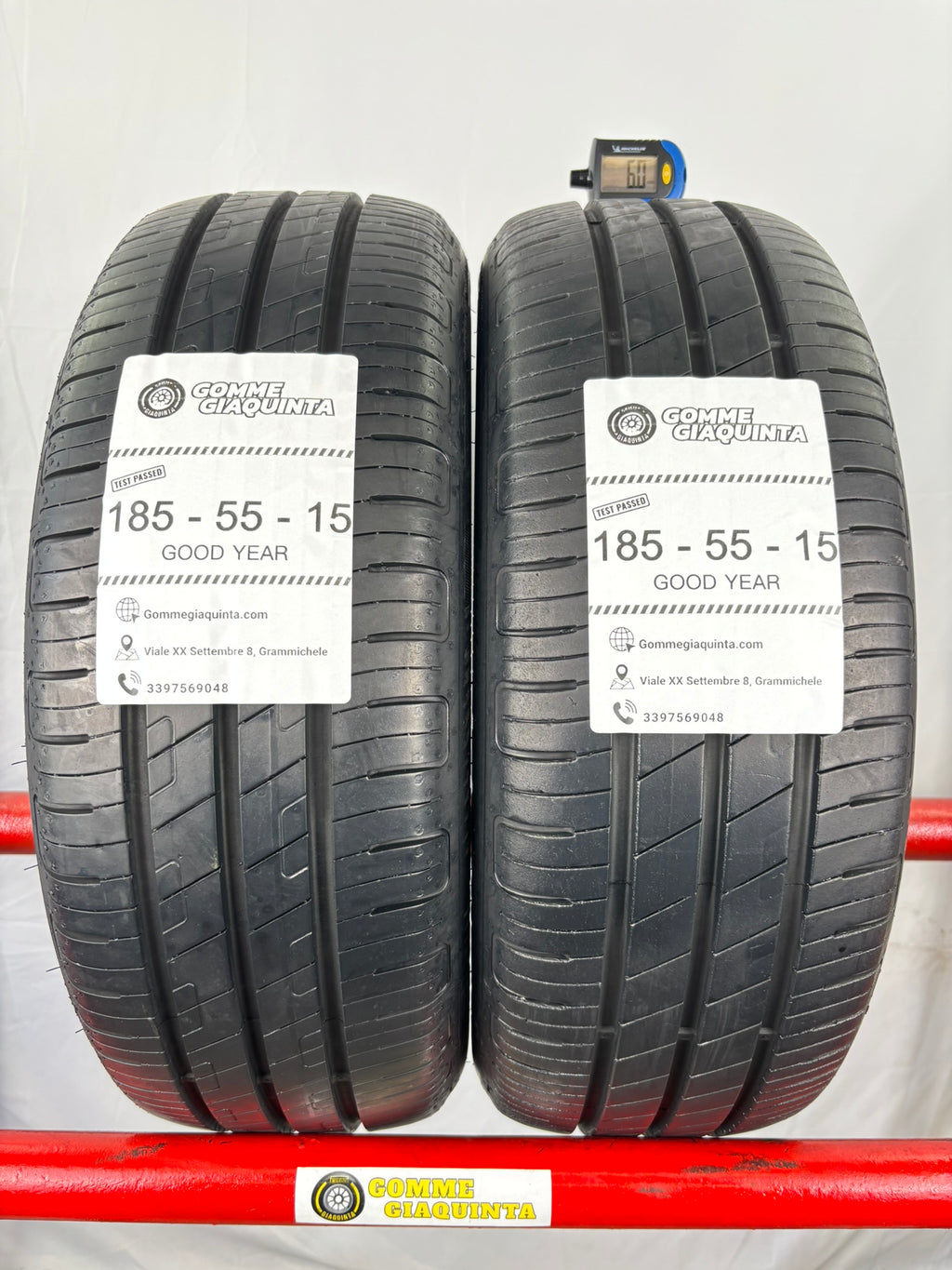 Pneumatici usati 185 55 r15 82h Gomme Estive 2 PZ Good-year Batt 6,0mm Dot 20